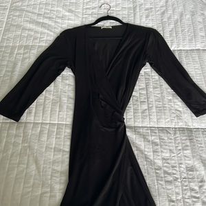 Max Studio black jersey wrap dress